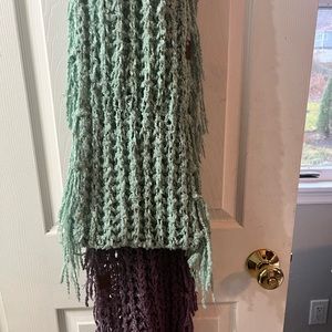 (2) used good condition C&C infinity scarves.  Green and purple.